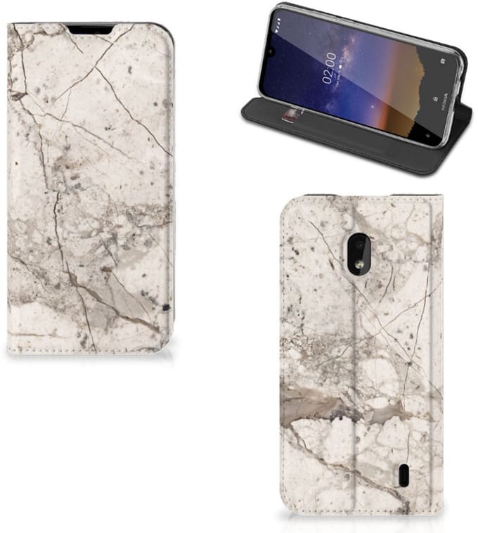 Nokia 2.2 Standcase Marmer Beige