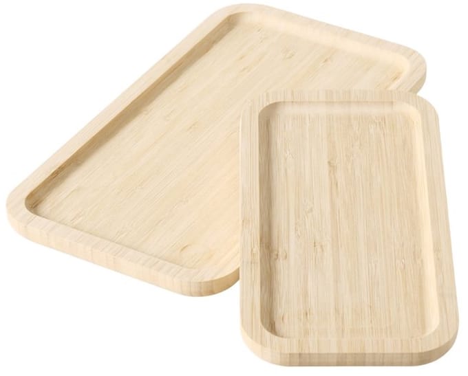 Houten plateau , set van 2 stuks. 30x17cm 13x25cm - Boltze