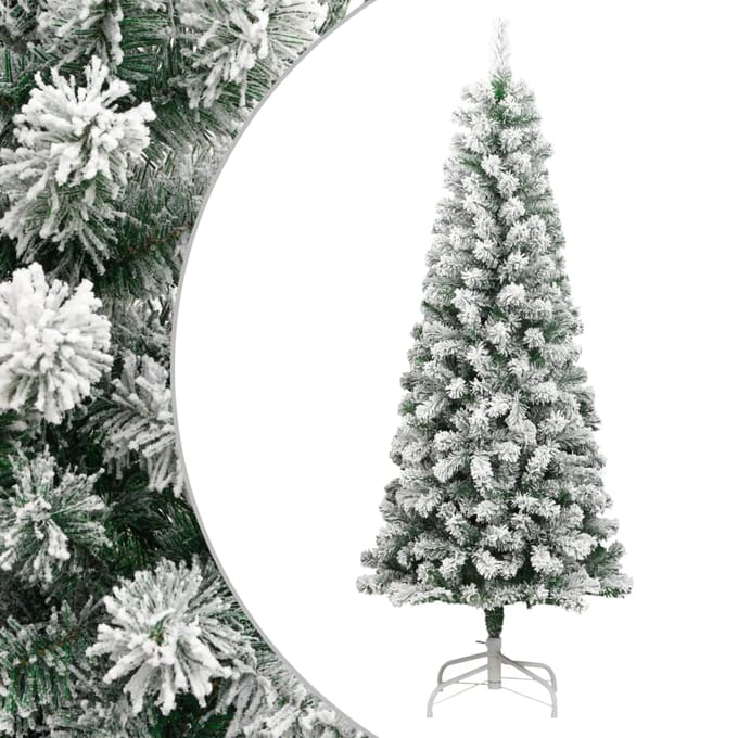 vidaXL - Kunstkerstboom - met - scharnieren - en - sneeuw - 210 - cm