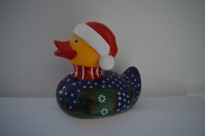 DELUXE CHRISTMAS JUMPER DUCK -  Kersttrui badeend van BUDDUCK