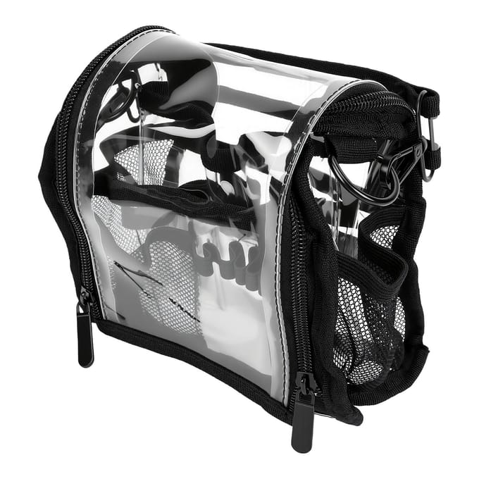 Duidelijke Make-up Organizer Tas Grote Capaciteit Meerdere Vakken Waterdicht Transparante Toilettas met Handvat Rits gray