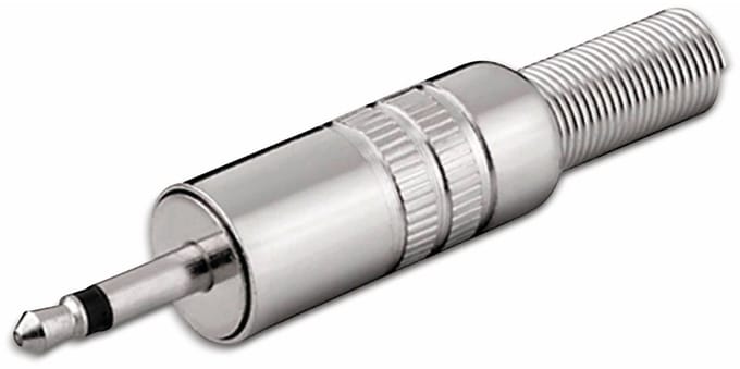 3,5mm Jack (m) connector - metaal - 2-polig / mono