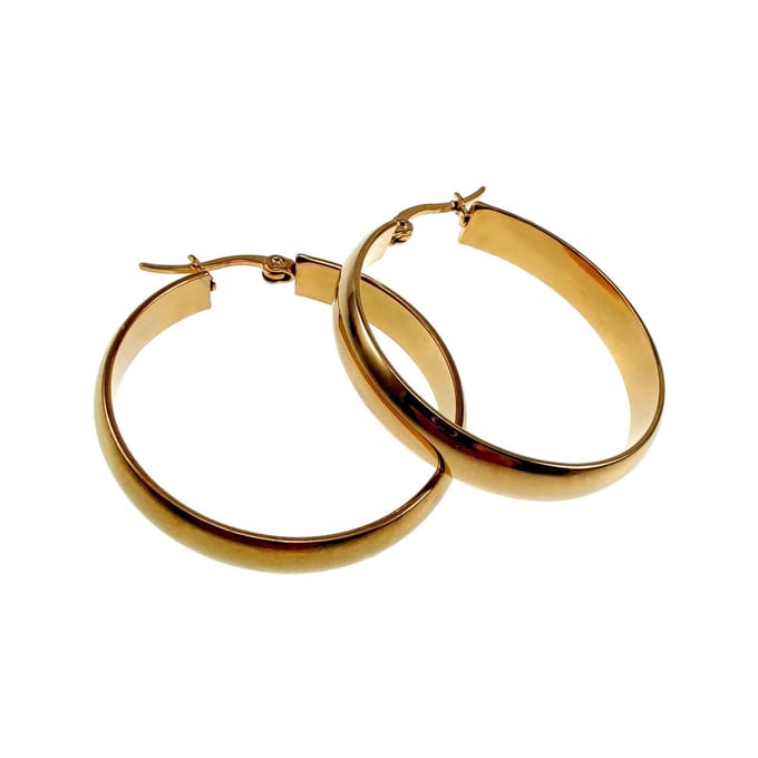 ∅38mm x 6mm Oorringen Dames - Goudkleurige RVS - Oorbellen