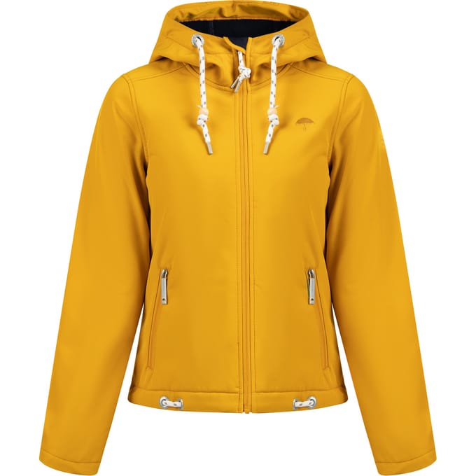 Schmuddelwedda softshell jas Dames mosterd