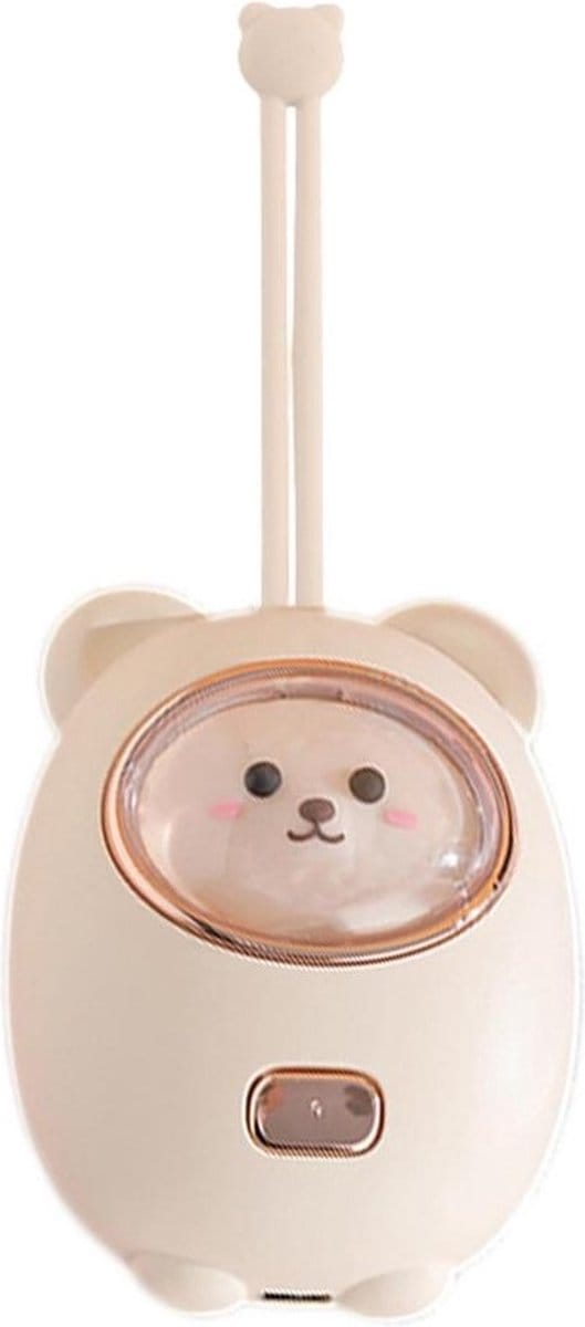TechU™ Handwarmer Beertje – Beige – Oplaadbare Hand Heater – 17.5*6.8 cm – Ingebouwde Batterij 2400 mAh