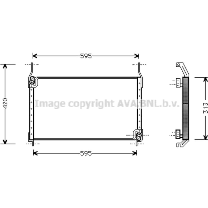 Condensator, airconditioning AVA COOLING FT5172