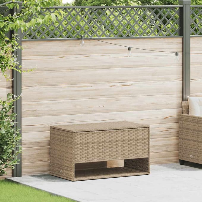 vidaXL - Opbergbox - voor - buiten - 100x55x55,5 - cm - poly - rattan - beige
