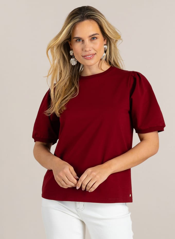 IVY BEAU Gilaila Tops - Dark Red - maat 40
