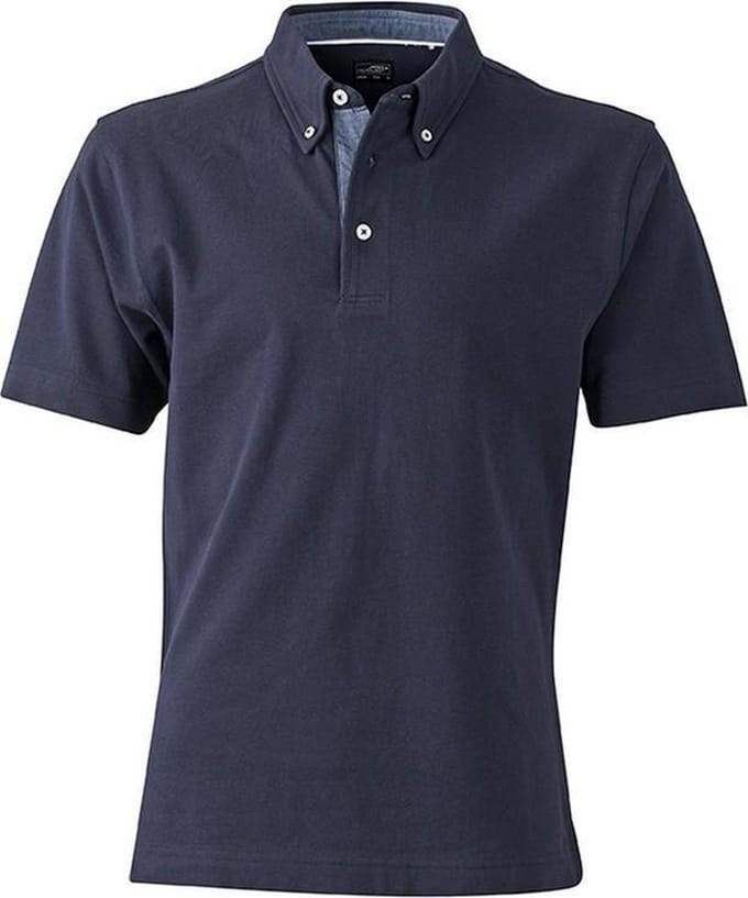 James and Nicholson Herenpolo (Marine / Licht Denim)