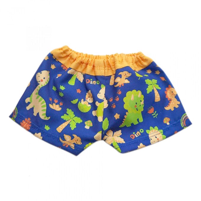 Heless Poppenzwembroek Dino 35-45 Cm Polyester Blauw/oranje