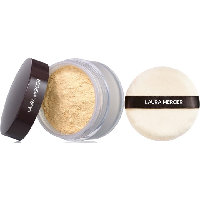 Laura Mercier Translucent Loose Setting Powder 29g & Velour Puff Set (Various Shades) - Honey