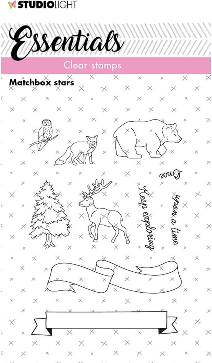 Studio Light Essentials clear stamp matchbox Stars