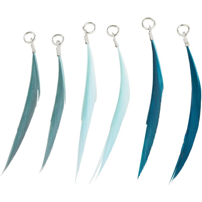 Veren met oogje - Turquoise-Mix