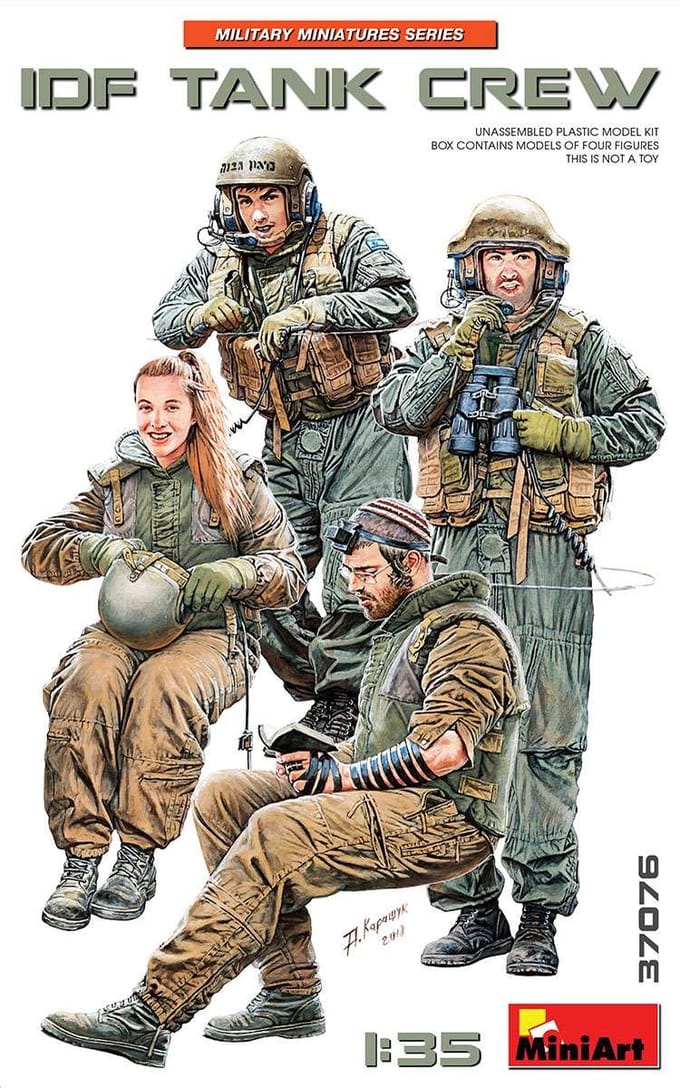 MiniArt Modelbouwpakket Militaire voertuigen - 37076 IDF Tank Crew Plastic - 1:35 - Modelbouw