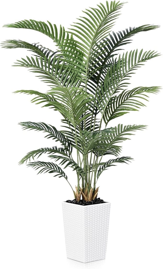 Kunstpalm - Decoratie plant - Binnen decoreren - UV bestendig - 180 cm - Wit
