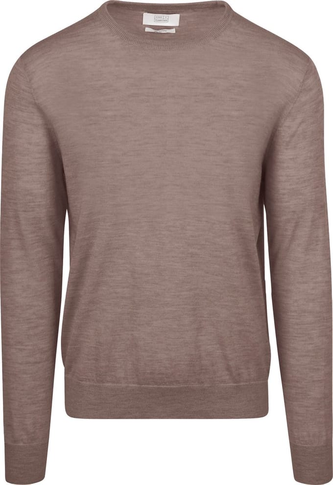 King Essentials The John Pullover Merino Bruin - Maat M - Heren - Pullovers