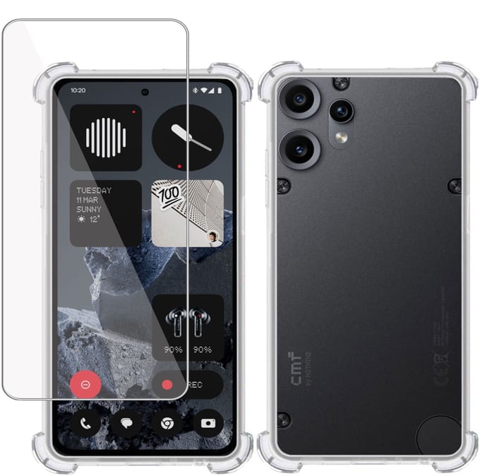 TechNow Hoesje + Screenprotector geschikt voor CMF Phone 2 Pro Hoesje Screenprotector - Tempered Glass - Extreme Shock Case Transparant