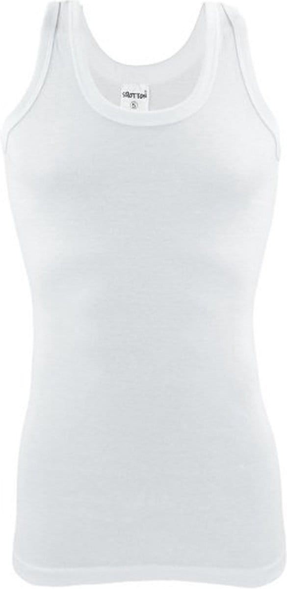 Heren onderhemd - SQOTTON® - 100% katoen - Wit - Maat M/L