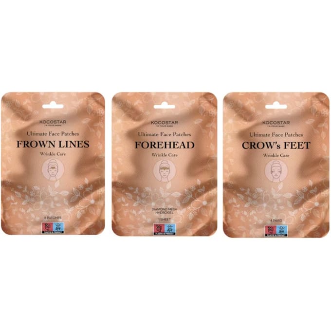 KOCOSTAR Ultimate Face Tape Frown Lines, Forehead &amp; Crow's Feet 3 st