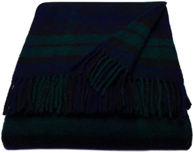 WOOOL Luxury Plaid - TARTAN (Blackwatch) - 150x183cm - 100% Wol
