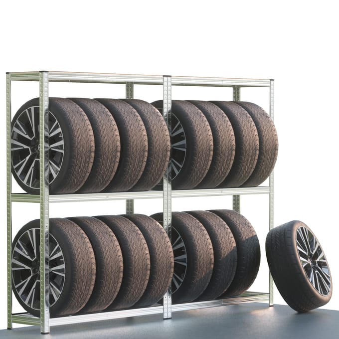 Bandenrek Set van 2 180x120x40cm gegalvaniseerd 795kg