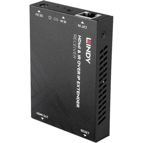 LINDY HDMI & IR über IP Receiver HDMI-ontvanger RJ45, Infrarood 150 m
