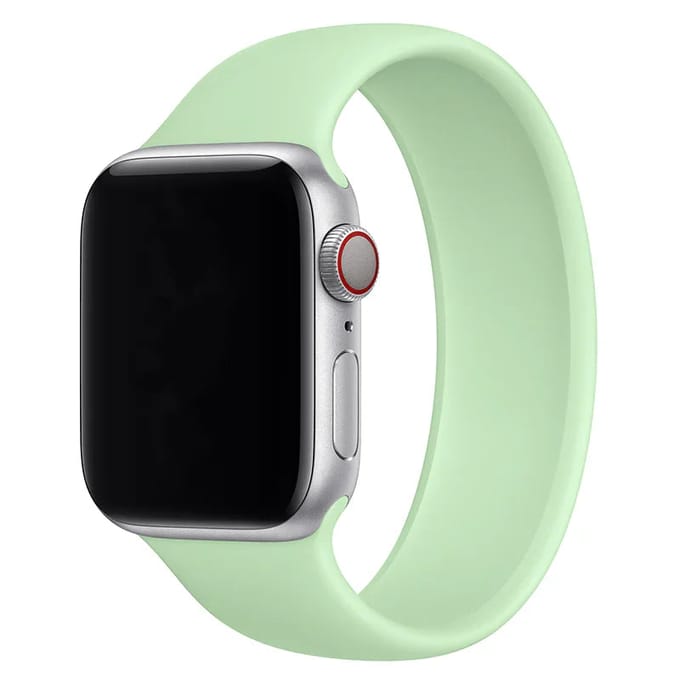 2+1 | Apple Watch Bandje - Siliconen - Solo Loop - Pistache