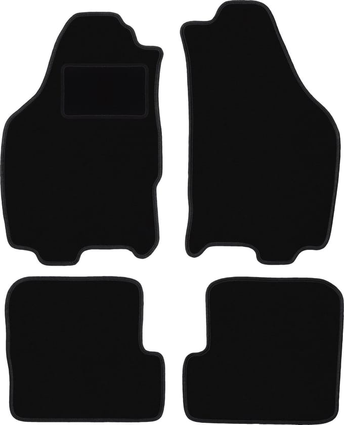 Zwarte veloursmatten voor: Lancia Ypsilon II hatchback (2003-2011)