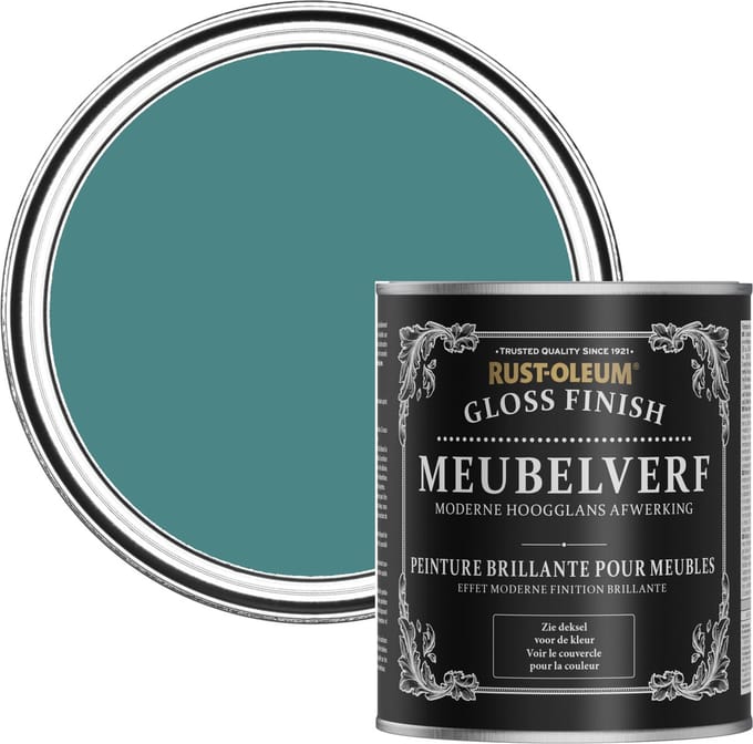 Rust-Oleum Groen Meubelverf Hoogglans - Pauwenveer 750ml
