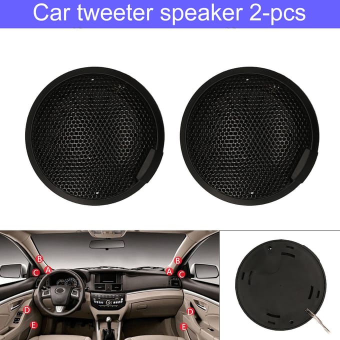 20W Autoluidspreker Dome Tweeter Bass Luidspreker Luidspreker Audio Component Systeem zwart