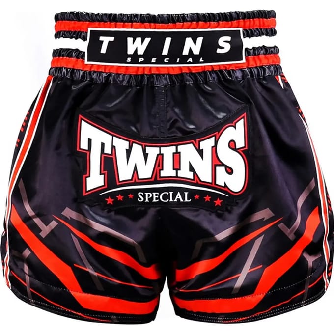 Twins Special TTBL Racing Red - Muay Thai short - M - Zwart / Rood