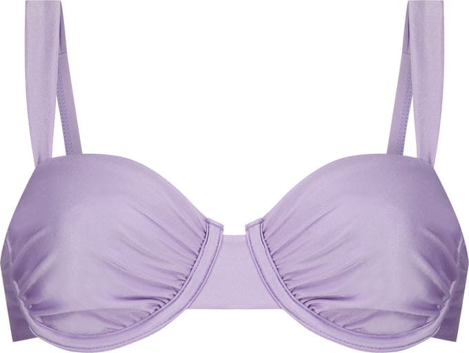 Hunkemöller Dames Badmode Niet-voorgevormde beugel bikinitop Aruba - Paars - maat E85