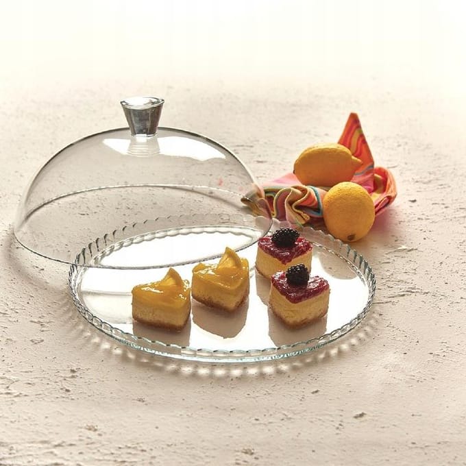 Pasabahce Taartplateau - met stolp -glas - 32cm