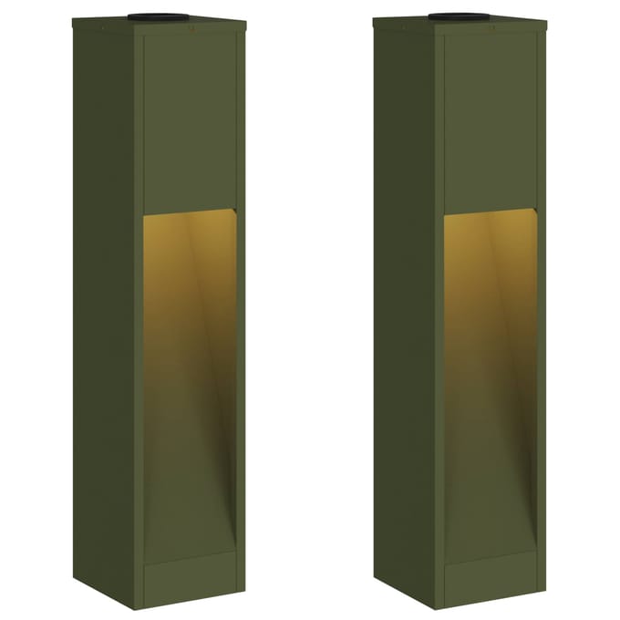 vidaXL Zonne LED Padverlichting 2 st Warmwit 18 x 18 x 80 cm