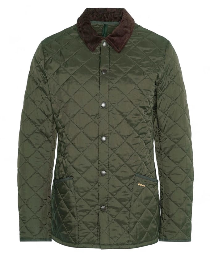 Barbour Heritage Liddesdale Quilted Jas Groen - Maat S - Heren - Tussenjas