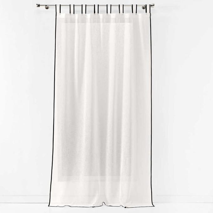 Glasgordijn met Lussen 140 x 280 cm Bandol Wit