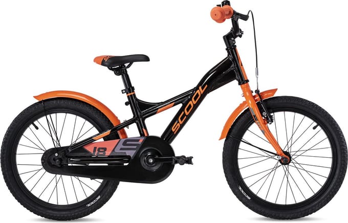 s'cool XXlite alloy 18 Kinderen, zwart/oranje