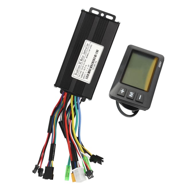 Kit de conversion de vélo électrique 24 V 36 V 48 V 500 W-750 W 26 A Contrôleur 3 modes Kit d'affichage LCD GD01 pour black