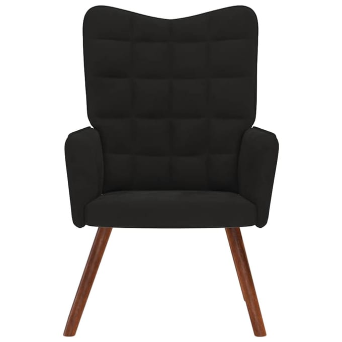 vidaXL Relaxstoel fluweel zwart