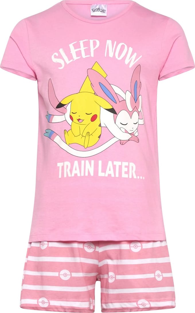 Pokemon Pyjama Meisjes - Katoen - Maat 128 - Shortama - Roze