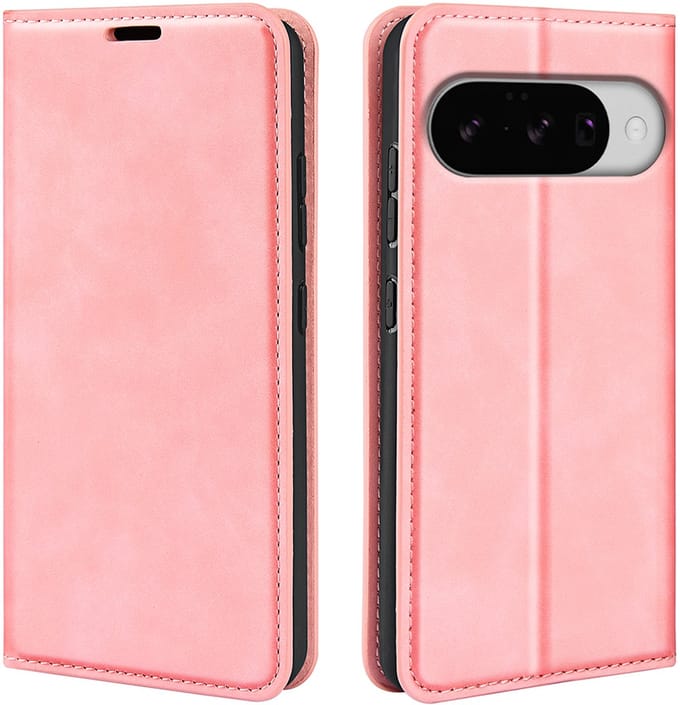 MobyDefend Hoesje - Geschikt voor Google Pixel 10 / Google Pixel 10 Pro - Luxe Wallet Bookcase (Magnetische Sluiting) - Roze