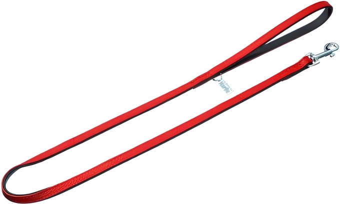 Karlie Vintage - Hondenriem - Leer - Rood - 100 x 2,2 cm