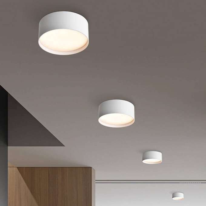 LED plafondlamp CMD 9194, Ø 15 cm, wit, IP44, metaal