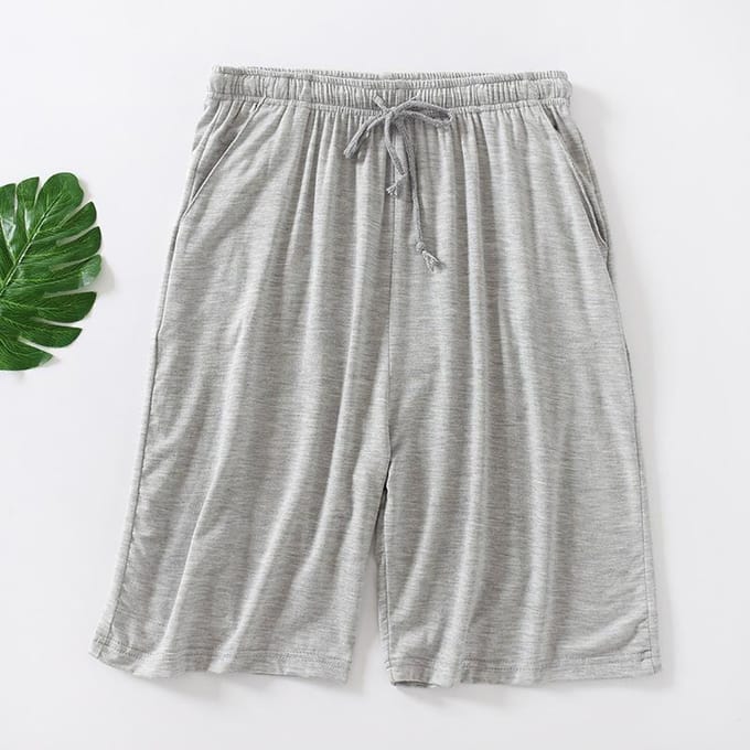 Heren Losse Shorts Dun Elastisch Ademend Stretch Snel drogend Casual Plus Size Pyjamabroek Strand Shorts 4XL gray