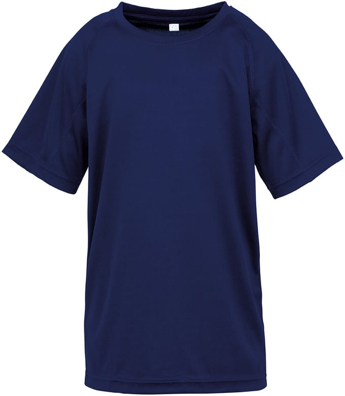 Spiro Childrens Boys Performance Aircool T-Shirt (Marine)