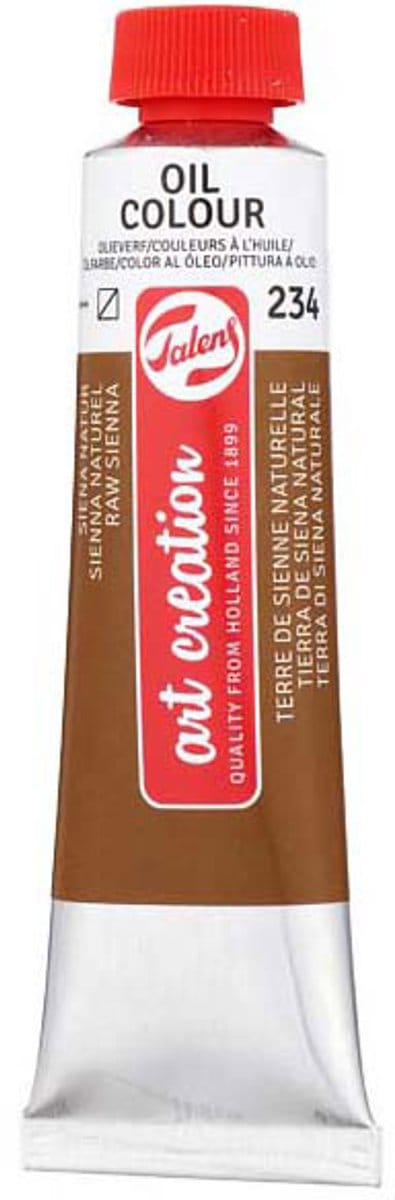 Olieverf tube Sienna Naturel 40ml voor creatief schilderen.