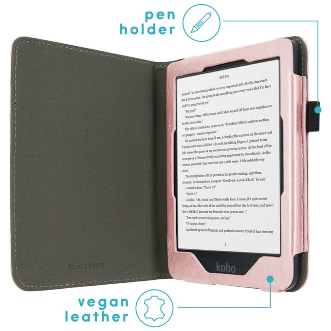 imoshion Vegan Leather Bookcase voor de Kobo Clara HD - Rosé Goud