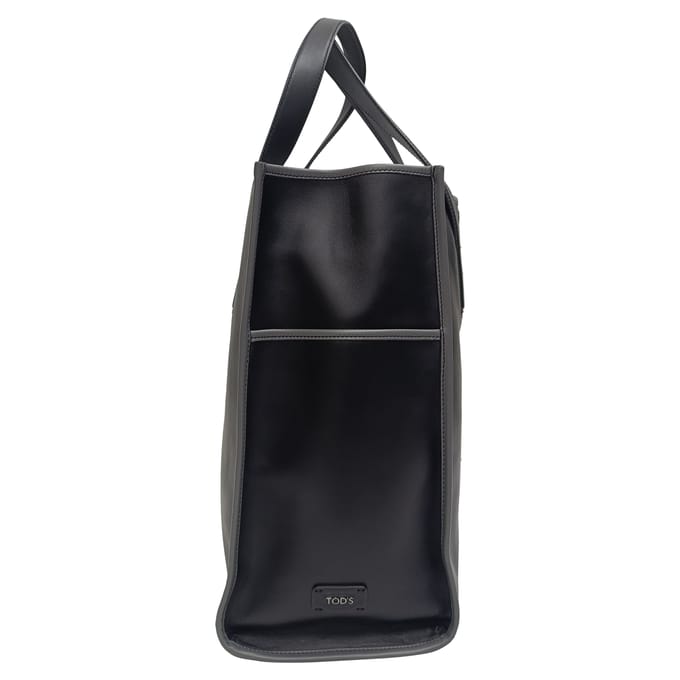 Tod's Slim Script Tote in Zwart Leer