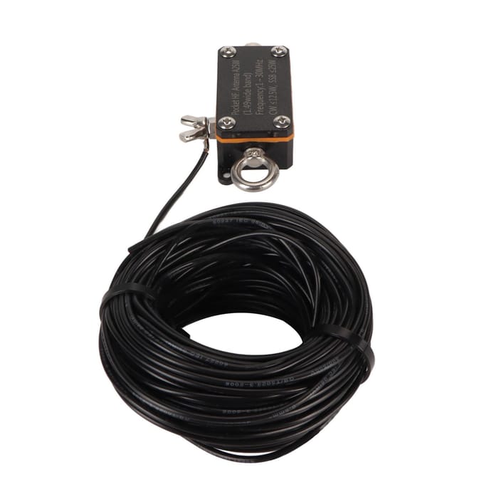Draagbare HF End Fed Antenne 1‑30MHZ FE8 CW SSB 1:49 Balun Kortegolf Zakformaat Eindgevoede Radioantenne black