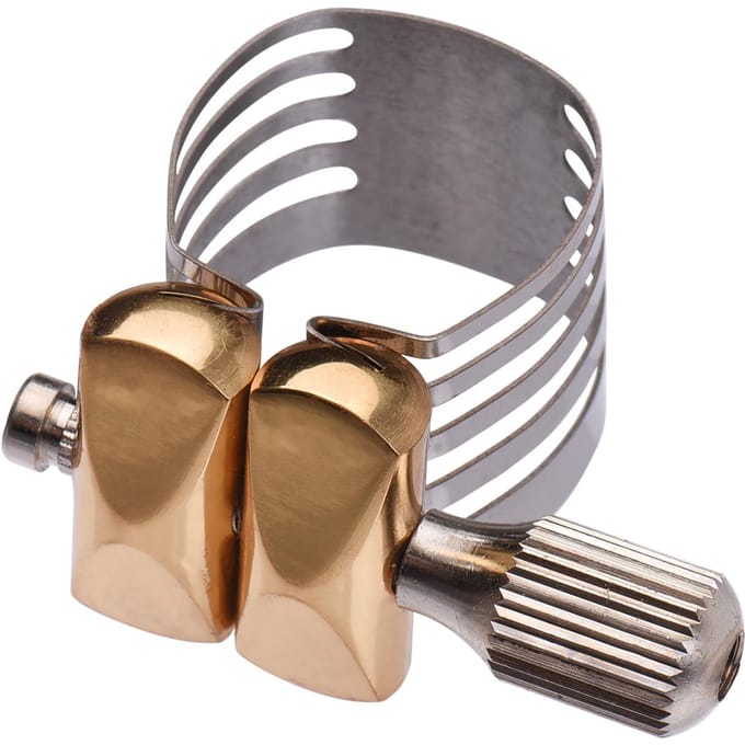 Saxofoonbinder met enkele schroefafstelling Compacte, duurzame saxligatuur voor sopraansaxofoon I7830-3 zilver